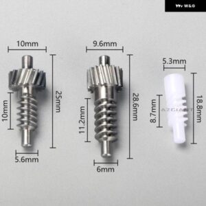 17T ACURA TLX MDX ILX RLX RDX TSX サイドパワー 折りたたみ ミラー リアビューモーターギアセット 金属 プラスチック カーパーツリペアキット - Plastic　Worm　Gear