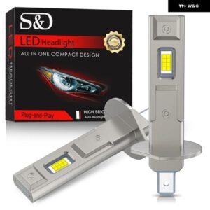 20000LM H1 H3 LED ヘッドライト バルブ ミニCANBUS H1 LEDランプ 120W CSP 車用 ヘッドランプ ファンレスライト オートダイオード フォグランプ 12V 6000K