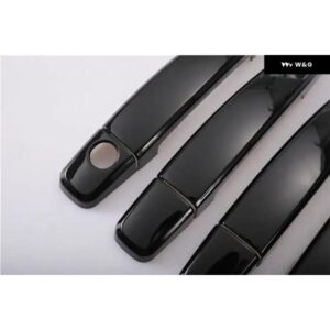 2007-2011 シボレー アベオ LS LI セダン T250 クロームブラック カー ドアハンドル カバー トリム ステッカー スタイリング アクセサリー - silver