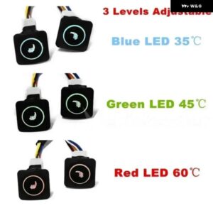 12V 汎用 2座席4 パッド 3レベルスイッチカーボン車 トラック 加熱ヒーターシート パッド 冬用ウォーマーシートカバー - Only　1　Switch　Kit