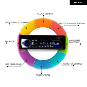 12/24V 60W 車用 MP3 プレーヤー ステレオ BLUETOOTH オーディオ ラジオ 車 トラック USB BLUETOOTH ハンズフリー通話 車用 USB カード挿入 MP3 ラジオ - 12V