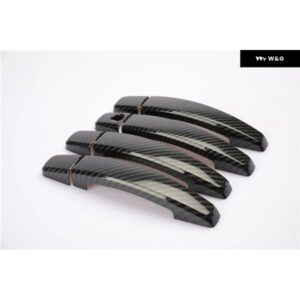 2007-2010 シボレー アベオ LS LI セダン T250 クロームカーボン カー ドアハンドル カバー トリム ステッカー スタイリング アクセサリー - silver