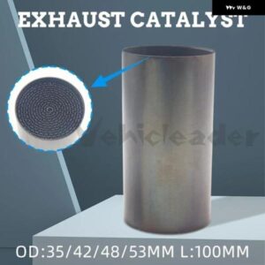 汎用 OD:35/42/45/48/50/53MM オートバイ バイク 排気フロントミッドエンド触媒DBキラーマフラー サイレンサー ノイズサウンド - 42X100MM