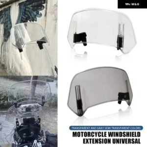 汎用 オートバイ バイク 風防 延長 調整可能スポイラー クランプオン風防デフレクター ホンダ ヤマハ カワサキ に適合