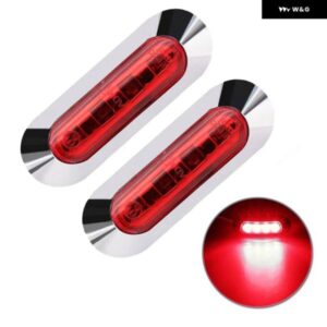 12/24V 10個 4 LED サイド マーカーライト トレーラー トラック 車 防水 サイドクリアランスハザード灯 赤色ランプ LED - 20pcs