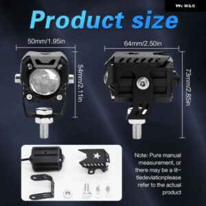 オートバイ バイク ヘッドライト LED スポットライト ブルー フラッシュ 2ライン 接続 6ライトモード 60W 30V 6000K/3000K オートバイ バイク 汎用 - 2pcs