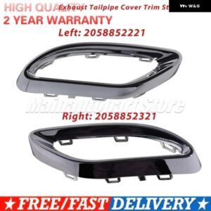 1ペア 左右リアマフラー トリム ベゼル テール パイプ カバー トリム メルセデスベンツ W177 W238 E W205 A2058852221 A2058852321