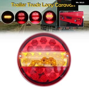 12V-24V 汎用 20 LED車テールトレーラーバンライト トラック キャラバン テールライト リアブレーキストップ インジケーター ウィンカーランプラウンド