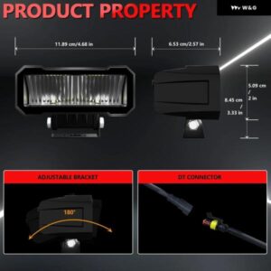 LEDワークフォグ ドライビングライト バーハイビーム ヘッドライト 12V LEDライト ブラケット 作業灯24VオフロードATV 4X4 LEDボート トラック - 1PC　Spot　lamp