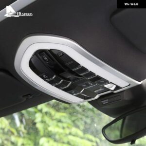 ABS製 車用フロント読書灯 フレーム カバー 内装 トリム ポルシェ マカン パナメーラ カイエン 2011-2019 LHD RHD ステッカー アクセサリー - Macan　Carton
