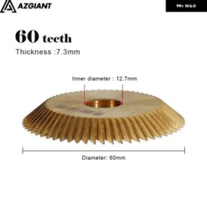 P014 サイズ 60*7.3*12.7MM ブレード ウェンシンキーマシン キーブレード カッティング 錠前屋ツール フライスカッター - 5　pcs