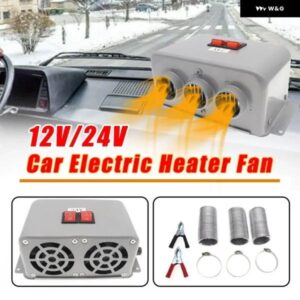 12V 24V 車用ヒーター 電動冷却暖房ファン 500W ポータブル電気乾燥機 フロントガラス 曇り止め デミスター デフロスター トラック 用 - 24V