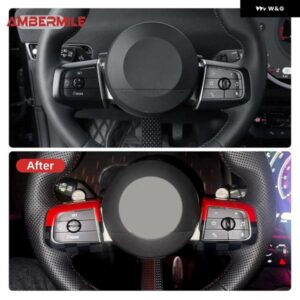 車 ステアリングホイール ボタン パネル カバー 車 ステッカー ミニカントリーマンU25 F65 F66 F67クーパーE SE J01 J05 2024 2025アクセサリー - Checker