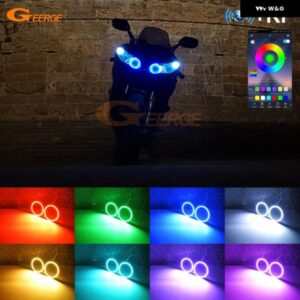 ヤマハ YZF-R1 2004 - 08 RFリモートBLUETOOTHアプリ超高輝度マルチカラーRGB LEDエンジェルアイハローリング