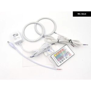 メルセデス ベンツ E クラス W211 2003-2009 RFリモートBLUETOOTHアプリマルチカラー超高輝度RGB LEDエンジェルアイキット ハローリング - Facelift