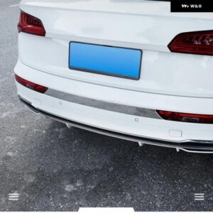 アウディ Q5 2017 - 22 ステンレス リア バンパー カバー トリム ストリップ 傷防止 アクセサリー - Silver