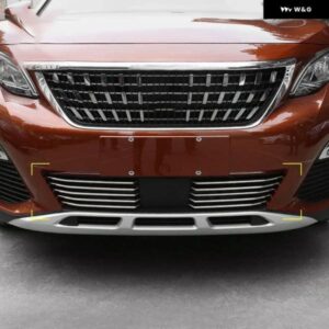 プジョー 3008 5008 GT 2016 - 20 ハイブリッドカー レーシング グリル フロント グリル トリム ストリップ カバー アクセサリー - Silver
