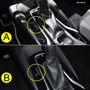 トヨタ カローラ E210 2019 - 24 ハイブリッド ステンレス カー ギア シフト パネル カバー トリム アクセサリー - A　Black