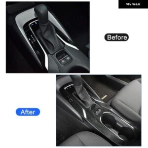 トヨタ カローラ E210 2019 - 24 ハイブリッド ステンレス カー ギア シフト パネル カバー トリム アクセサリー - A　Carbon　Fiber