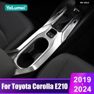 トヨタ カローラ E210 2019 - 24 ハイブリッド ステンレス カー ギア シフト パネル カバー トリム アクセサリー - B　Carbon　Fiber