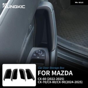 マツダ CX-60 2022-2025 CX-70 CX-80 CX-90 2024-2025 車 ドアハンドル 収納 ボックス トレイ 隠し オーガナイザー コンテナアクセサリー