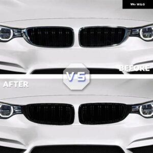 光沢 ブラックフロントキドニー グリル スラットM4 スタイル グリル BMW F32 F33 F36 F80 F82 2013-2020カブリオレクーペ425I 430I 440I 435I - Gloss　Black