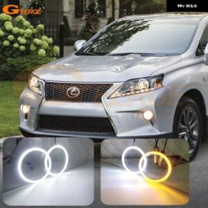 レクサス RX 350 450H 270 RX350 RX450H RX270 2013 2014 2015 超高輝度デイライト LEDエンジェルアイキット ハローリング - Only　White