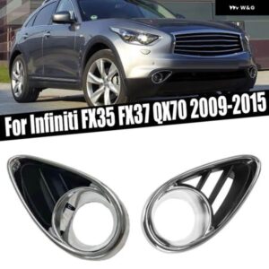 カーアクセサリー フロント フォグランプ クローム ベゼル インフィニティ FX35 FX37 QX70 2009 - 15 622573EV0A 622563EV0A