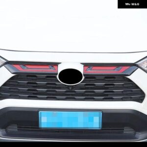 トヨタ RAV4 2019 - 24 XA50 ハイブリッドカー レーシング グリル フロント グリル トリム ストリップカバー アクセサリー - Carbon　Fiber　Silver