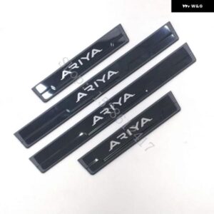 日産 アリア 2022 2023~2025 ステンレス クローム ドアシルキックプレートガード ペダル パッド プロテクター スタイリング 2022~2025 - black