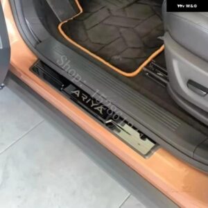 日産 アリア 2022 2023~2025 ステンレス クローム ドアシルキックプレートガード ペダル パッド プロテクター スタイリング 2022~2025 - Blue