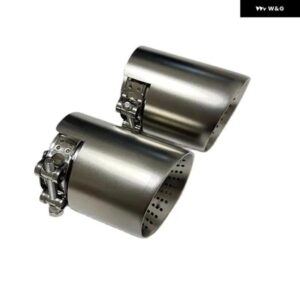 1個排気ノズルマット ステンレス 長さ120MM大径101MM114MMオープンカーマフラー システム AK車マフラー インテリア - 51mm-89mm
