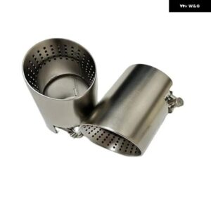 1個排気ノズルマット ステンレス 長さ120MM大径101MM114MMオープンカーマフラー システム AK車マフラー インテリア - 54mm-89mm