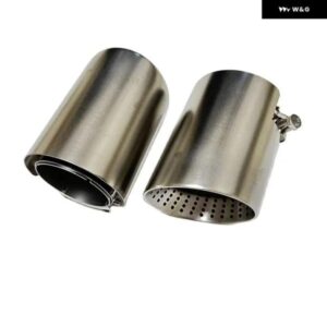 1個排気ノズルマット ステンレス 長さ120MM大径101MM114MMオープンカーマフラー システム AK車マフラー インテリア - 57mm-89mm