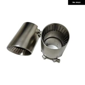 1個排気ノズルマット ステンレス 長さ120MM大径101MM114MMオープンカーマフラー システム AK車マフラー インテリア - 63mm-89mm