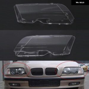 車用 ヘッドライト レンズ カバー セット BMW 3シリーズ E46 98-01 LCI前期 4ドアペア