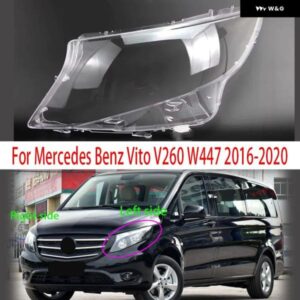 メルセデス ベンツ ヴィト V260 W447 2016 - 20 車用 フロント ヘッドランプ カバー 防水 クリア ヘッドライト レンズ