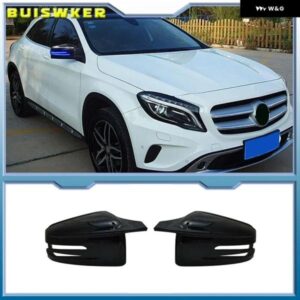 車用左/右バックミラー カバー ハウジング メルセデス ベンツ W176 W246 W204 W212 W221 C117 X204 X156 グロスブラック