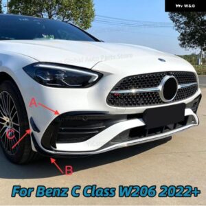 メルセデス ベンツ C クラス W206 2022+ カーアクセサリー フロント バンパー リップ グリル スプリッター スポイラー カナード フォグランプ カバー トリム