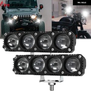 200W LEDスポットライト オートバイ ヘッドライト 20000LM 6000/3000K 4レンズ スポットライト トラック SUV 汎用 フォグランプ スポットライト 9-80V