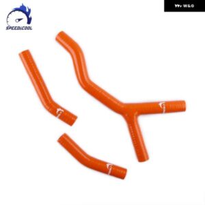 2004-2007 KTM 200EXC 250EXC 300EXC 200XC 250XC 300XC バイク 用シリコン ラジエーター ヒータークーラント チューブ パイプ ホースキット - Matt　Black
