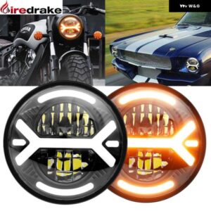 ラングラー ラウンド ヘッドライト 5.75インチ LED オートバイ ヘッドライト H4 ヘッドランプ ハーレー ジープ 200W 15000LM 6000K 汎用 ヘッドライト