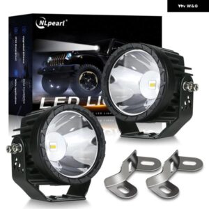 2個 4インチ LED 作業灯 スポットライト 4X4 オフロード 超高輝度 ホワイト ラウンド フォグランプ オートバイ ATV ボート ドライビングライト