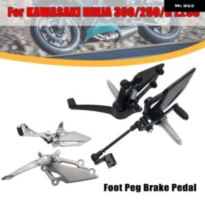 2個 オートバイ シフト レバー フロント フットペグ ブラケット フットレスト ペダル 左+右 カワサキ VERSYS 250/300 NINJA EX250R Z250