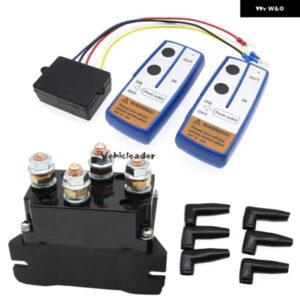 12V/24V 400A ウインチリモートコンタクタ ウインチ コントロール ソレノイド リレー ツインワイヤレスリモートキット 車 バイク オフロードアクセサリー - 24V