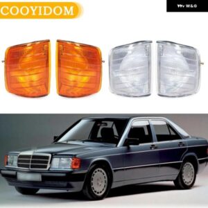 車用フロント コーナーライト ホワイト/イエロー ウィンカーライト ハウジング メルセデス ベンツ W201 E200 E220 E230 E280 E320 バルブ 無
