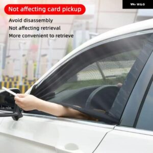 車用サンシェード カーテン 夏用 蚊よけカーテン 汎用 サイドウィンドウメッシュネット 通気性サンシェード オートフロントドア - 4PCS