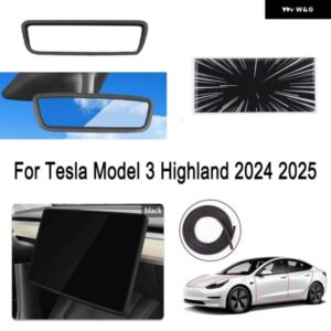 スクリーン+バックミラー カバー +高性能ラベル ステッカー +シーリングストリップ TESLA MODEL 3 HIGHLAND 2024 2025 パーツ - PLAID
