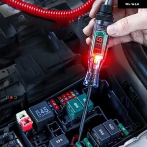 メンテナンス 車用回路テスター バッテリー電圧計 電圧レンジ 3V-48V 正確な読み取り 人間工学に基づいたハンドル