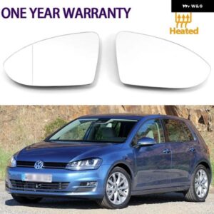 フォルクスワーゲン VW ゴルフ 7 MK7 / MK7.5 GTI GTD 2012-2021 左 右サイドウィング ヒーター付きミラー ガラス